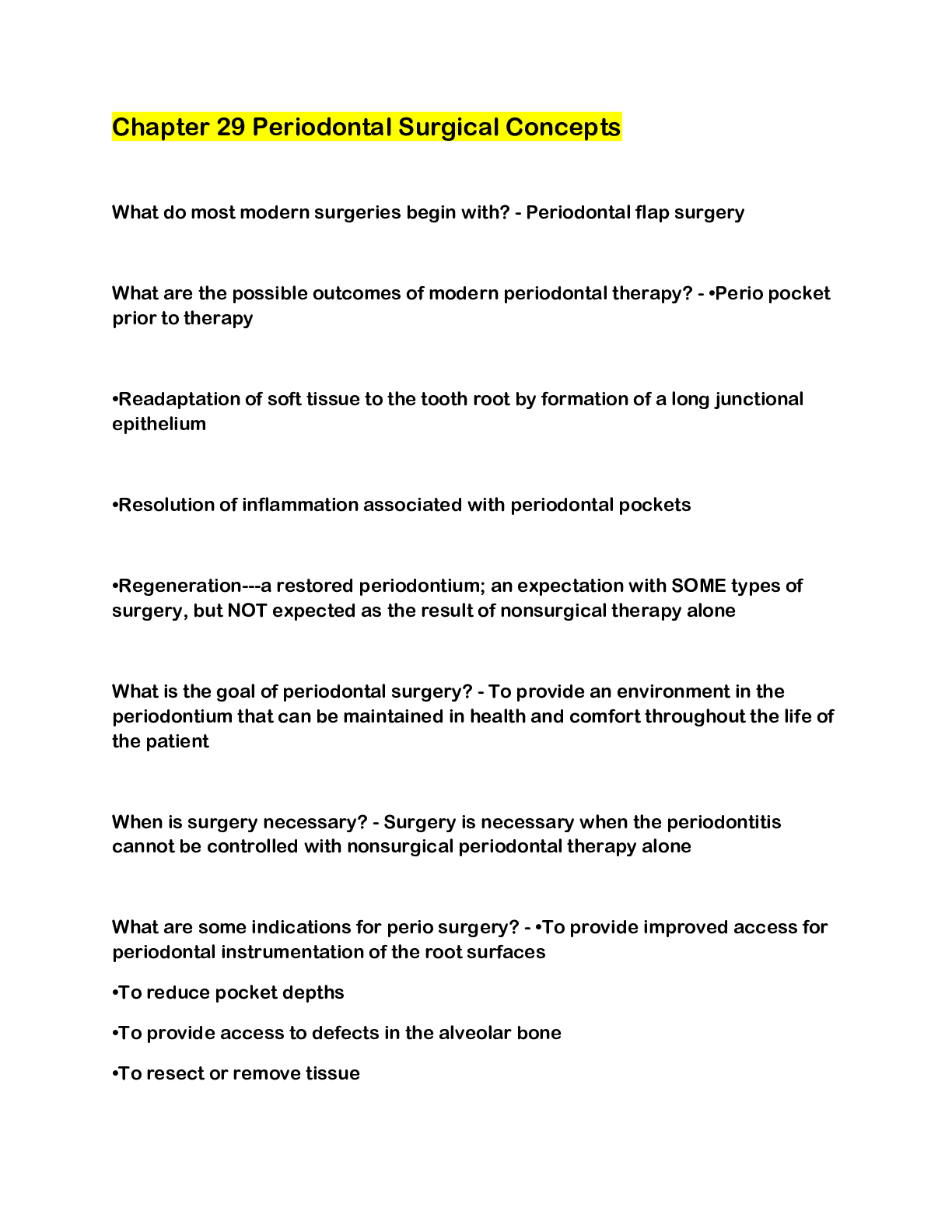Preview image of Chapter 29 Periodontal Surgical Concepts document